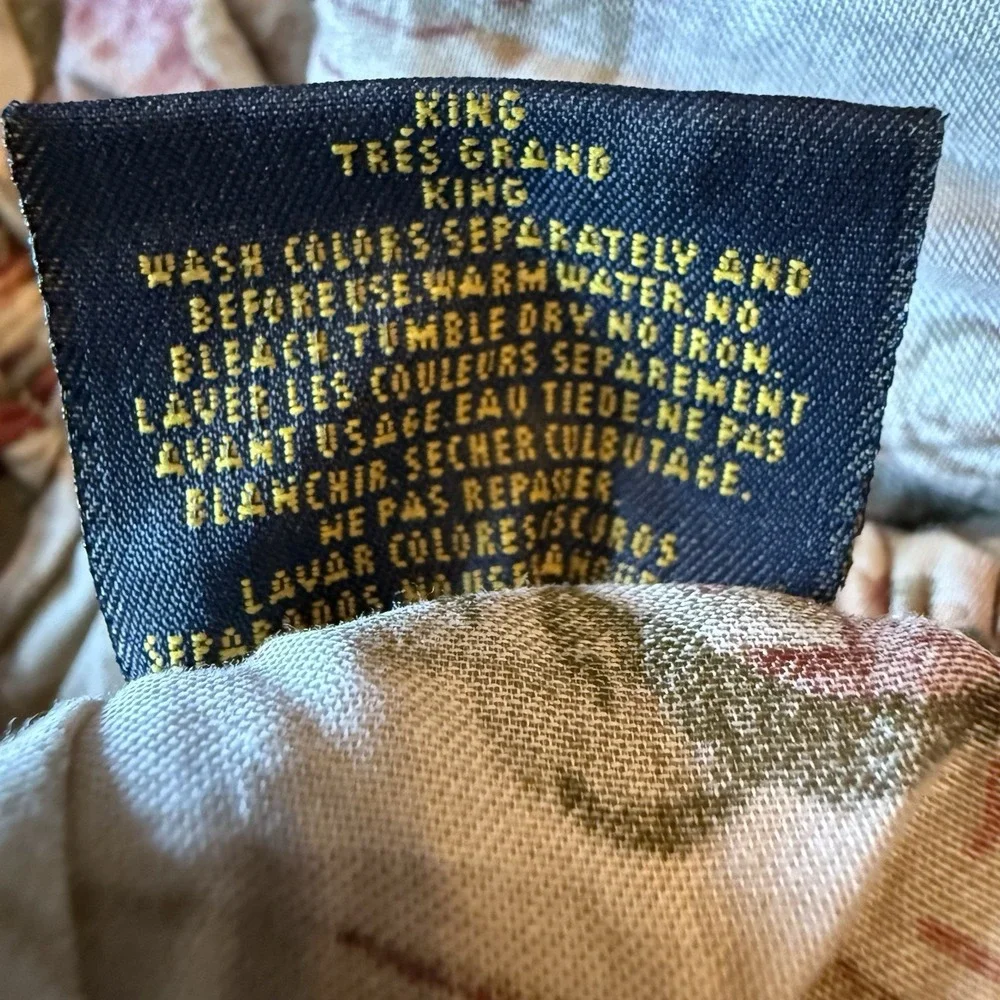 Vintage RALPH LAUREN 4 Pc. Curated King Sheet Set Guinevere/Sussex Gardens *READ
